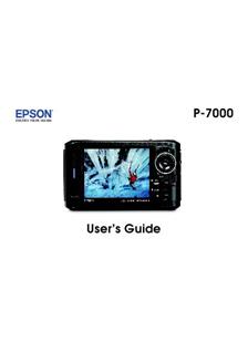 Epson P 7000 viewer manual. Camera Instructions.
